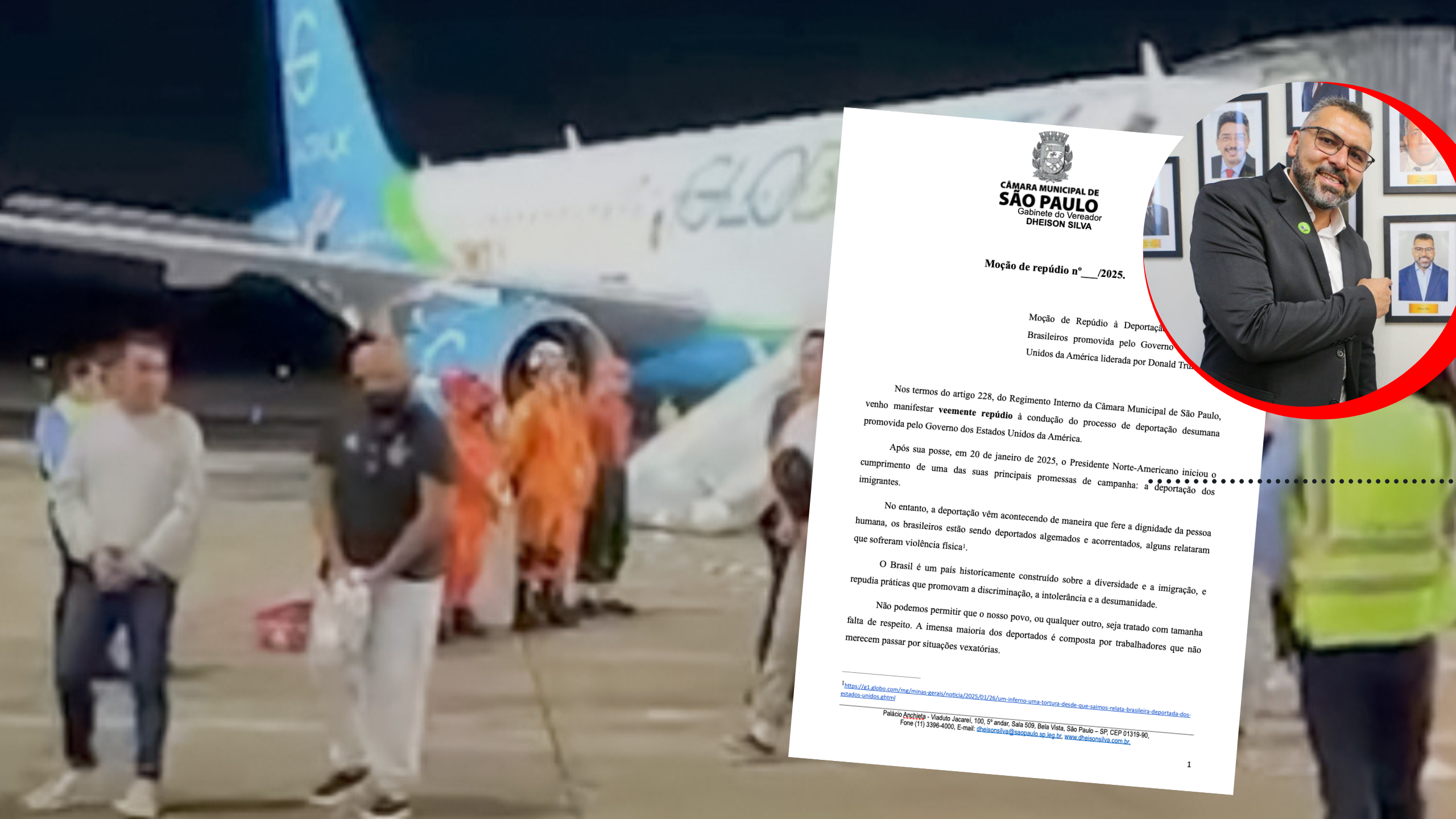 Moção de repúdio apresentada pelo vereador Dheison